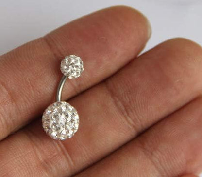 VCMART Belly Button Ring Short Bar Belly Ring Short Belly Button Rings Surgical Steel 6mm Belly Rings for Women Small Belly Button Piercing Navel Rings Piercing Jewelry - color: C1 -silver