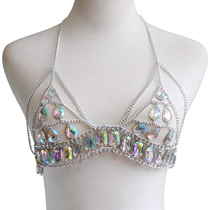 Women's Sexy Suit Body Chain - color: E-Silvery Colour