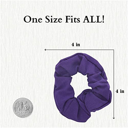 9 Pack Scrunchies Hair Ties (Darks) - color: Darks