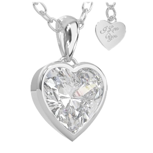 SERASAR Silver Heart Pendant Necklace Women Jewelry 316L Stainless Steel - color: Silver, style: Love