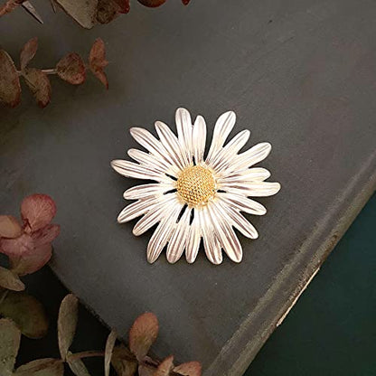 Rhinestone Sunflower Brooch Pin,Enamel Crystal Yellow Flower Coat Pins,Cute Plant Sun Flower Suit Brooch Pin for Women Girls - color: Style D
