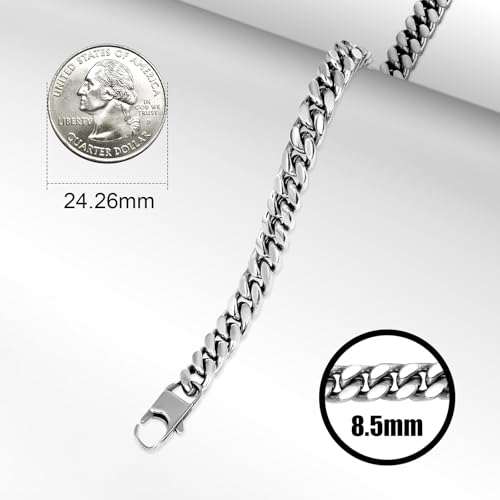 Stainless Steel Chain Necklaces,Rolo Chain Necklace for Men Women,Unique Fashion and Charm Jewelry, Silver Tone Chain,Stainless Steel Adjustable Link, Gifts for Friends/Husband/Dad - style: 1258