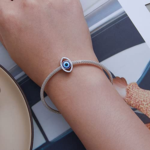 925 Sterling Silver Charms for Bracelet Jewelry Gifts for Women - color: Evil eyes