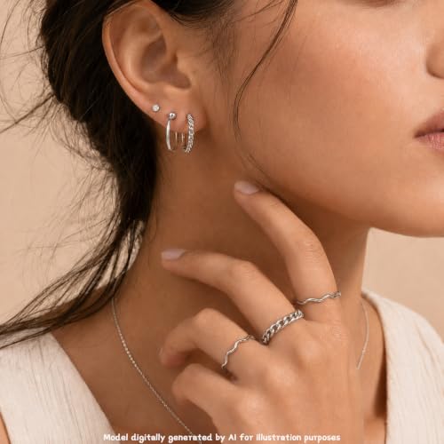68-80 Pcs Jewelry Sets for Women, Gold Silver Bulk Jewelry Set with Rings Earrings Necklaces Bracelets, Hypoallergenic Fashion Jewelry Sets for Women Wedding Birthday Gifts - color: silver