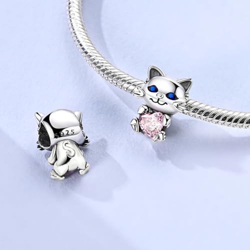 LNQOBU 925 Sterling Silver Charms for Bracelets Dangle Pendant fit Pandora Bracelets or Necklaces Jewelry Woman Gift Beads Charm (With one Spacer Beads) - style: Charm 608