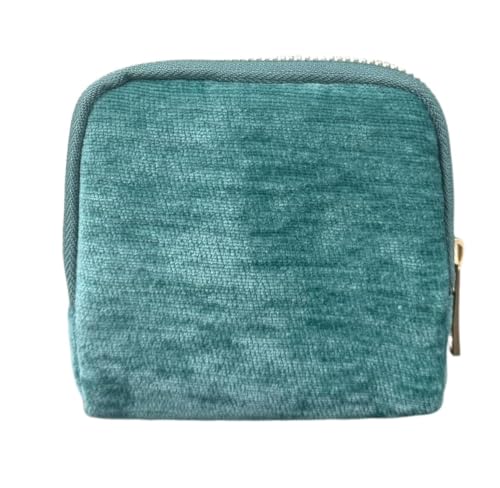 Mini Travel Jewelry Case Portable Organizer Small Jewelry Bag(Peacock blue) - color: Peacock blue