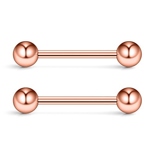 316L Stainless Steel Nipple Shield Barbell Ring Bar Body Piercing 14G - style: Mix Color(12pcs)