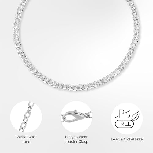 ARRIA Gold Plated & Stainless Steel Anklets for Women, Stackable Trendy Jewelry, Layered Dainty Bold Summer Styles, Lead & Nickel Free, Hypoallergenic, Tarnish-Resistant - color: Silver, style: Textured Chain