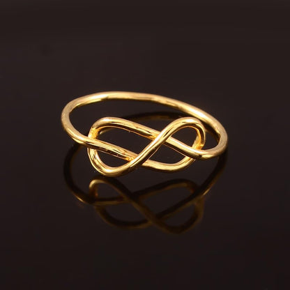 Wedding Bands Ring for Women Men Rose Silver Gold Polished Slim Engagement Promise Rings Comfort Fit - size: 4, style: Infinity Ring