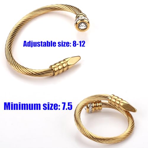 Dorriss Ring for Women Adjustable Cable Nail Rings Open Stackable Jewelry - color: A-Gold