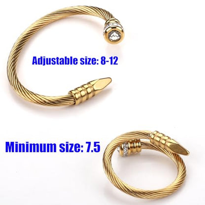 Dorriss Ring for Women Adjustable Cable Nail Rings Open Stackable Jewelry - color: A-Gold