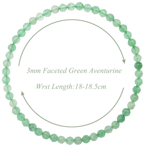 MASSIVE BEADS Natural Genuine Gemstone Beads Healing Crystal Chakra Reiki Jewelry Faceted Round Beads Bracelets 3mm - color: Green Aventurine