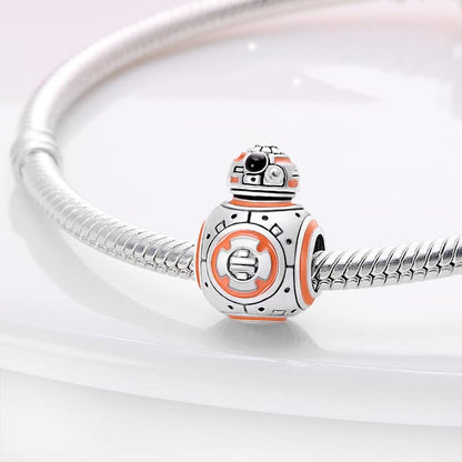 LIGHTDOG 925 Sterling Silve Charms fits Pandora Bracelets Necklace,5A Zircon Dangle Pendant Bead,Mother's Day Gift Jewelry Beads for Women - style: BB8 Charm