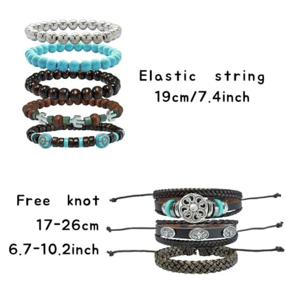 Stack Turquoise Western Bracelets for Women Boho Turquoise Beaded Concho Bangle Ox-Head Charm Cowboy Chic Bracelets Western Jewelry Cowgirl Accessory for Country Concert Outfits - color: Silver Flower Bullhead