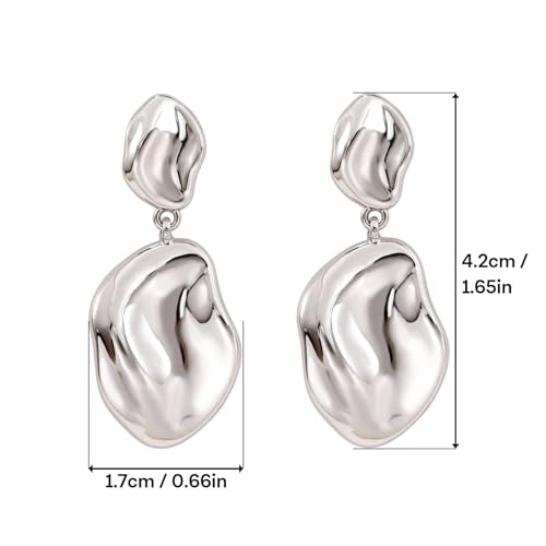 Fringe Dangling Tassel Earrings for Women, Handcrafted Chandelier Long Bohemian Beaded Cubic Zirconia Crystal Imitation Pearls Inlay Statement Boho Chain Hook Earrings for Wedding Party - color: Sliver
