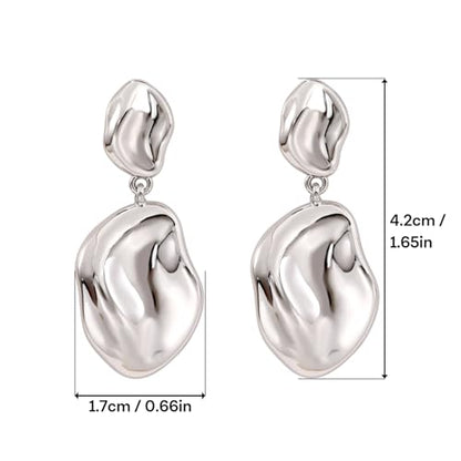 Fringe Dangling Tassel Earrings for Women, Handcrafted Chandelier Long Bohemian Beaded Cubic Zirconia Crystal Imitation Pearls Inlay Statement Boho Chain Hook Earrings for Wedding Party - color: Sliver