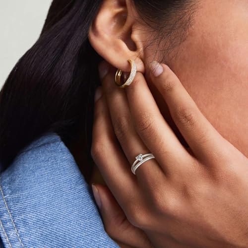 OOOPEL Sterling Silver Adjustable Ring S925 Silver Rings for Women Cubic Zirconia Twist Love Knot Dainty Ring Silver Minimalist Open Finger Rings Silver Thumb Sterling Silver Ring - color: silver-B