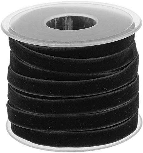 2 Rolls Velvet Ribbons for Wedding Décor Choker Necklace Gift Package Wrapping - Black