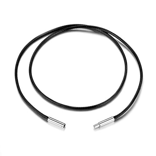 Suplight 2mm Wide Wax Rope Braided Necklaces Chain for DIY Pendant Bracelet, Waterproof with Durable Stainless Steel Magnetic Clasps, 16”-30" with Gift Box