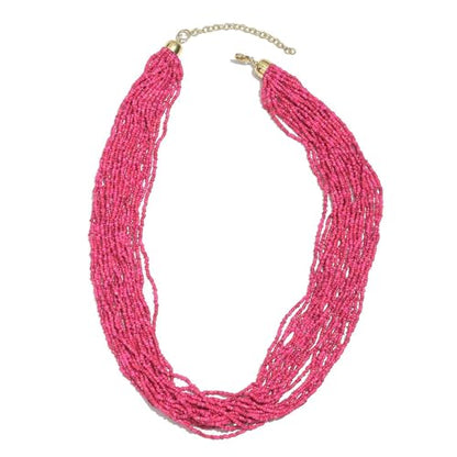 SHOP LC DELIVERING JOY Beaded Goldtone Seed Bead Multi Layered Necklace for Women Jewelry Size 20" Birthday Gifts