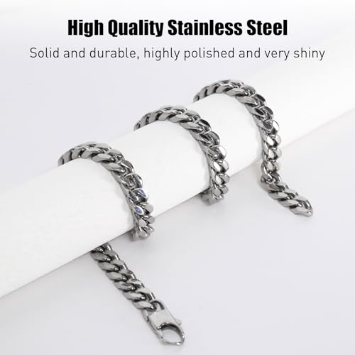 Stainless Steel Chain Necklaces,Rolo Chain Necklace for Men Women,Unique Fashion and Charm Jewelry, Silver Tone Chain,Stainless Steel Adjustable Link, Gifts for Friends/Husband/Dad - style: 1258