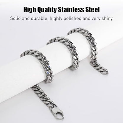Stainless Steel Chain Necklaces,Rolo Chain Necklace for Men Women,Unique Fashion and Charm Jewelry, Silver Tone Chain,Stainless Steel Adjustable Link, Gifts for Friends/Husband/Dad - style: 1258