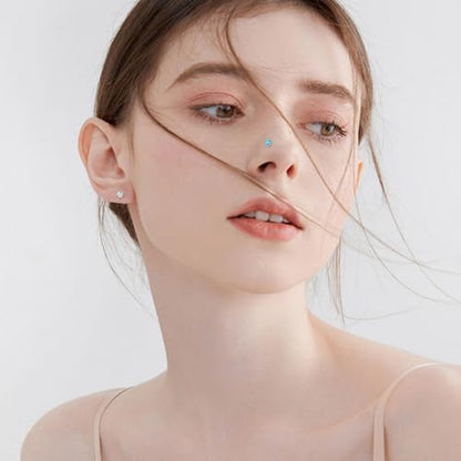 36-44 Pcs 18G 20G Nose Rings Studs Nose Rings for Women Nose Piercings Jewelry Surgical Stainless Steel Nose Studs Moon Star Heart Butterfly Hypoallergenic Body Piercing Jewelry for Women Men - color: 18G Colorful E-Straight- 50 Pcs