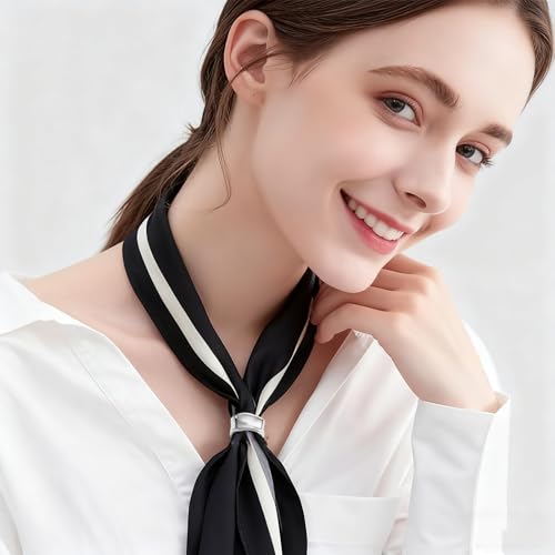 3Pcs Silk Scarf Ring for Women, Alloy Scarf Clips with Gold Silver Rose Gold, Fashion Accessories for Silk Scarves, Stylish Holder Buckle for Wraps