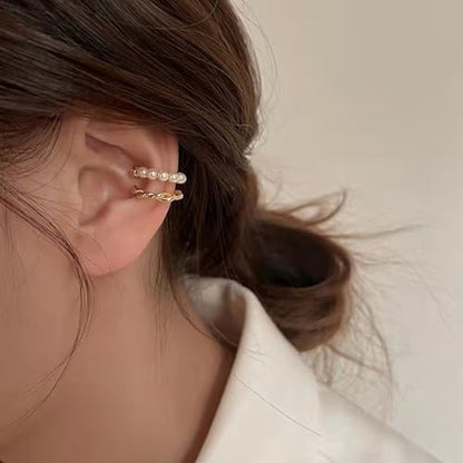 Ear Cuffs Non Piercing Ear Cuff Earrings for Women Gifts Trendy Stuff Clip on Cartilage Earrings Stacks Fake Earrings Jewelry Gifts - color: B1:ear cuff rhinestone gold 3pcs
