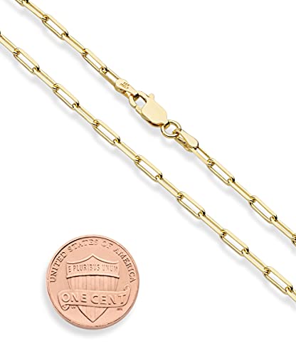 Miabella Italian 925 Sterling Silver 2.5mm Paperclip Anklet for Women | Ankle Bracelet, Link Chain, Fine Jewelry, Made in Italy