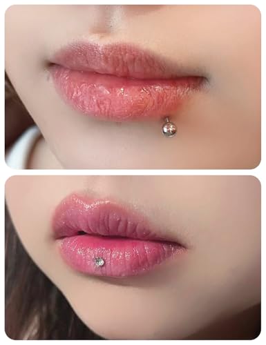 16G Lip Labret Medusa Rings Studs Internally Threaded 316L Surgical Steel Snake Bite Lip Rings Flat Back Catilage Tragus Helix Daith Earrings Piercings Jewelry for Women Men 8mm - color: 16G-6mm 8mm 10mm Bars + Piercing Taper