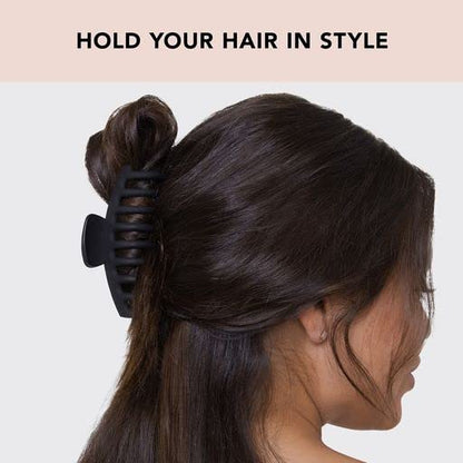 Kitsch Large Hair Clips For Women - Black & Tortoise, 2pcs | Durable Recycled Plastic Claw Clips for Styling & Updos – Secure All-Day Hold Hair Clips For Thick Hair, Comfortable Fit