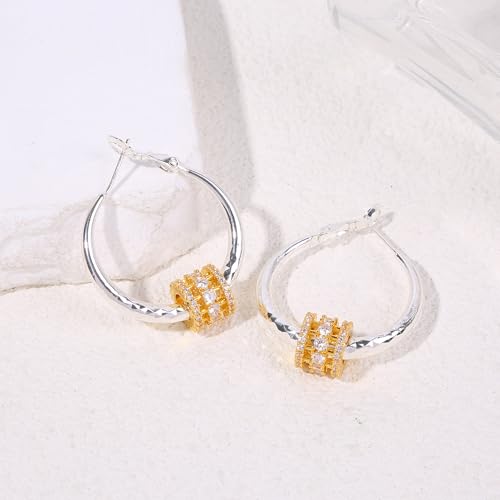 Shiny Gold Butterfly Earrings for Women | 14K Real Gold Plated Butterfly Earrings for Women, Dainty & Trendy Butterfly Stud Earrings for Fashion Jewelry Gifts - color: Silver