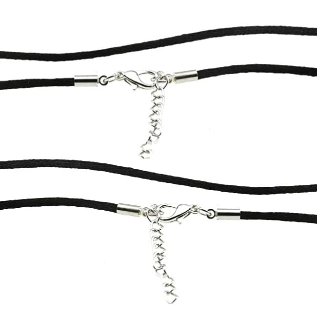 Silk Satin Cord Rope Necklace Chain with Hypoallergenic Clasp - 14" 16" 18" 20" 22" 24" 26" 28"