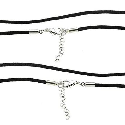 Silk Satin Cord Rope Necklace Chain with Hypoallergenic Clasp - 14" 16" 18" 20" 22" 24" 26" 28"