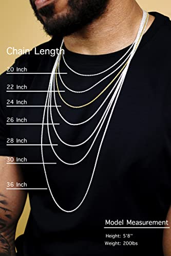14k Gold Diamond-Cut Solid Figaro Pave Chain Link - size: Length 24 Inches, style: 14k 4.5mm (Yellow)