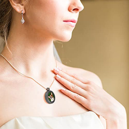 WANDIC Photo Charms, Set of 4 Matte Stainless Steel Round Memory Locket Pendant Bridal Wedding Bouquet Charms for Photo or Wedding, 25mm - color: 4pcs-gun Black Matte