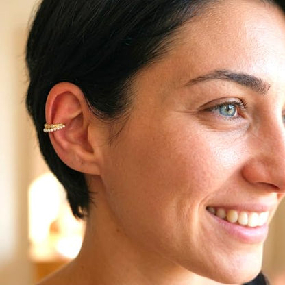 Non‑Piercing Ear Cuff for Women – Adjustable 14K Gold Plated 316L Surgical Stainless Steel, Hypoallergenic Minimalist Everyday Jewelry