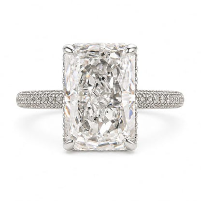 Maxinejewelry 4.5CT Radiant Cut Wedding Ring Set for Women - color: Silver Ring