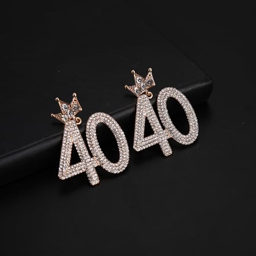 Birthday Earrings for Women Happy Birthdays Earrings Statement Cake Champagne Bottle Earring Happy Birthdays Dangle Earring Birthday Gifts Party Favors - color: Crystal 40