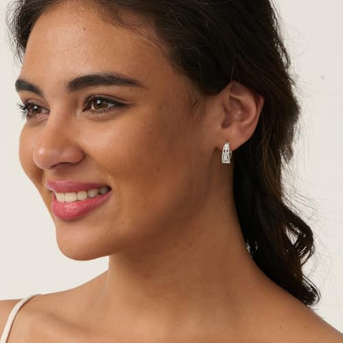 LLWOM Gold Huggie Earrings for Women-14k Gold/Silver/Rose/Black Plated Heart Hoop Earrings Hypoallergenic Lightweight Hoops Gifts - style: Silver Classical