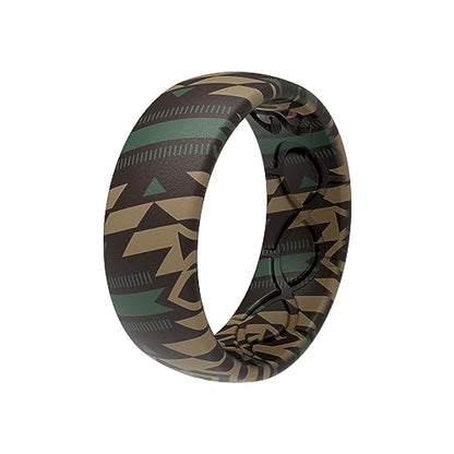 Groove Life Nomad Silicone Ring Breathable Rubber Wedding Rings for Men, Lifetime Coverage, Unique Design, Comfort Fit Ring - color: Rancher