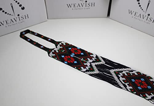 Long Beaded Necklace – Boho Native Handmade Seed Bead Tassel Necklace, Bohemian Large Statement Beaded Necklace for Women and s - color: PATTERN 15
