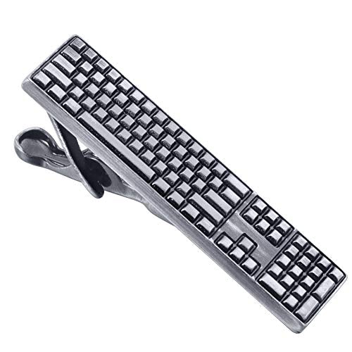 HAWSON 2 inch/ 2.2 inch Tie Clip for Men, Novelty Tie Bar Clip for Men and Boys, Interesting Tie Clip for Party - color: Keyboard