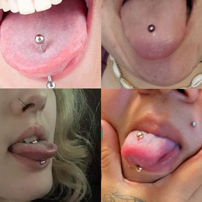 MODRSA 14g 16g Nipple Rings Tongue Rings 14 Gauge Surgical Steel Nipple Bar Barbell 14mm 16mm 18mm Silver Rose Gold Black Tongue Piercing Jewelry for Women Men - color: A3 - Mix Color - 5/8" (16mm)