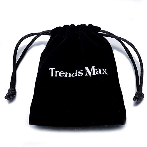 Trendsmax Initial A-Z Letter Pendant Necklace Mens Womens Capital Letter Yellow Gold Plated Stainless Steel Box Chain 22inch