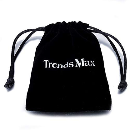 Trendsmax Initial A-Z Letter Pendant Necklace Mens Womens Capital Letter Yellow Gold Plated Stainless Steel Box Chain 22inch