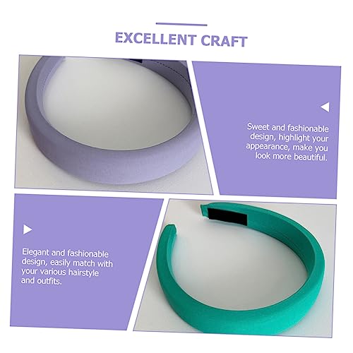 2pcs Padded Headbands for Women Soft Fabric Hair Accessories Light Comfortable Wide No for Daily Wear Parties Work and Travel