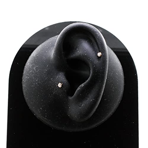 20g/18g/16g Titanium Press Fit Threadless Push in Labret Stud