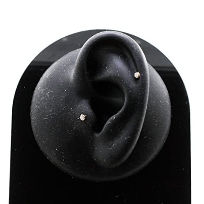 20g/18g/16g Titanium Press Fit Threadless Push in Labret Stud